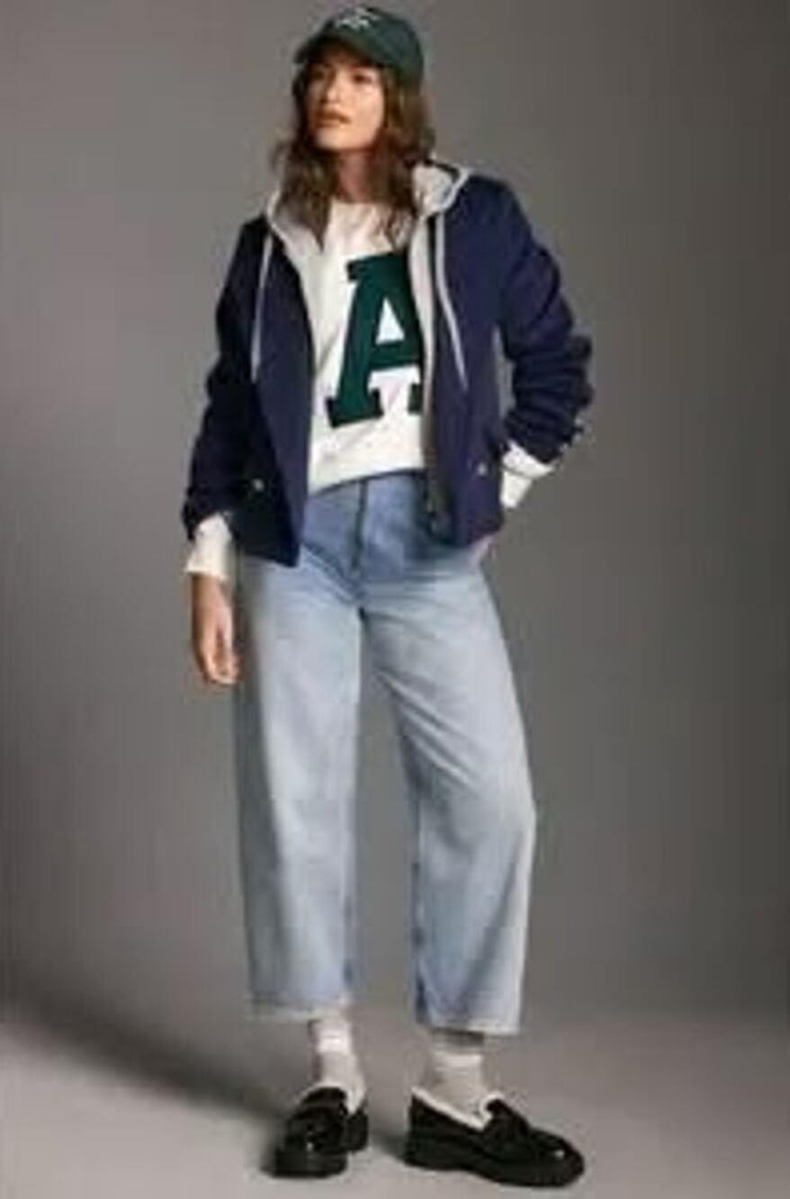 Anthropologie Maeve Twofer Hoodie Peacoat